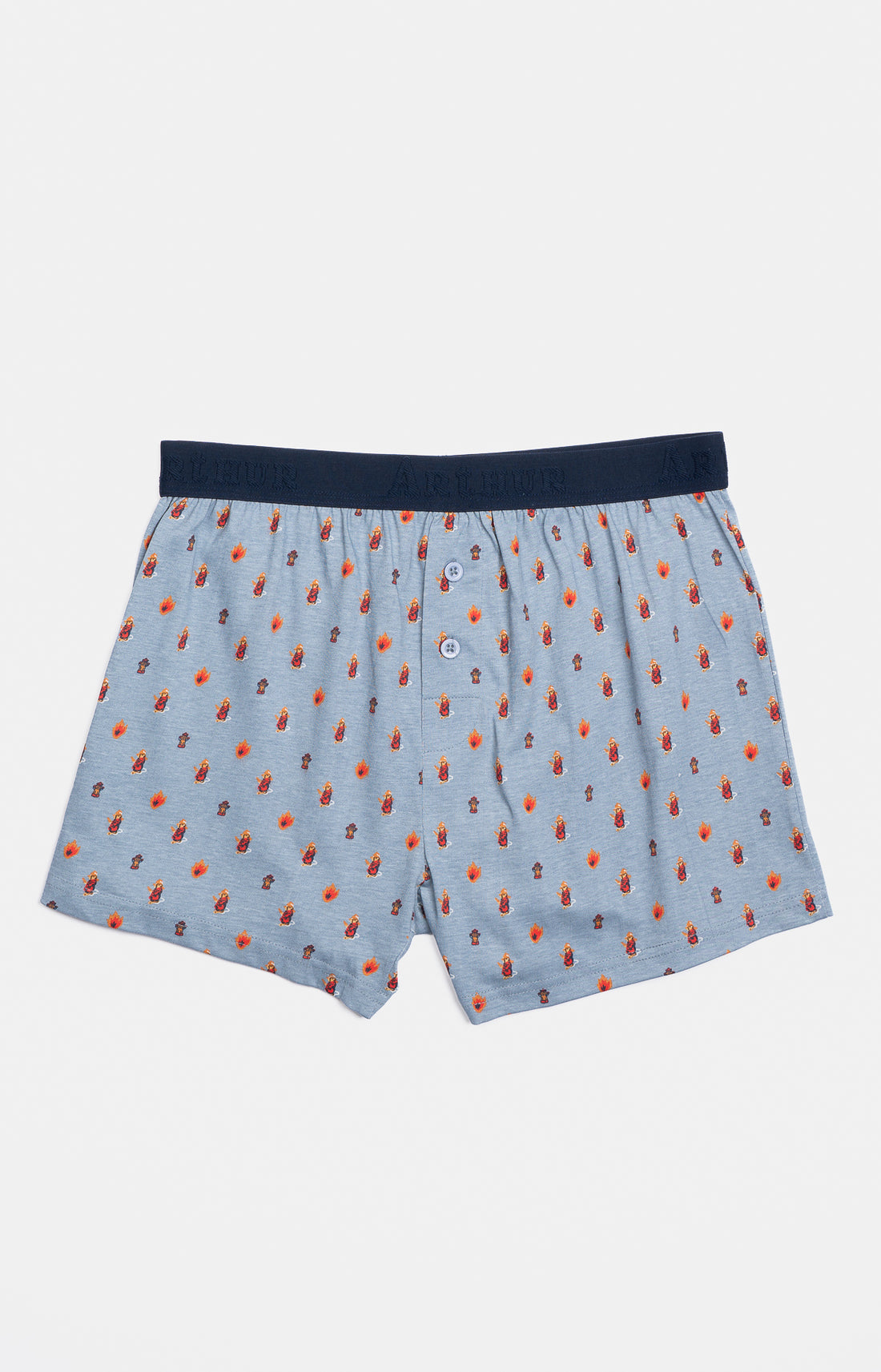 Boxer Homme flottant Pompier Bleu 3