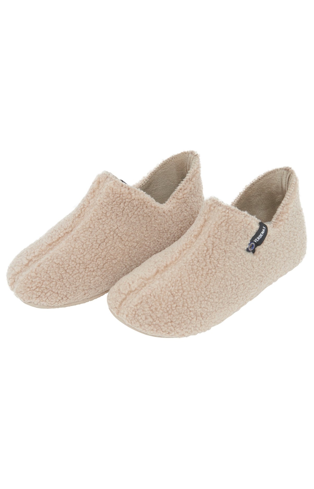 Chaussons Femme boots Sherpa Beige et Marron 1