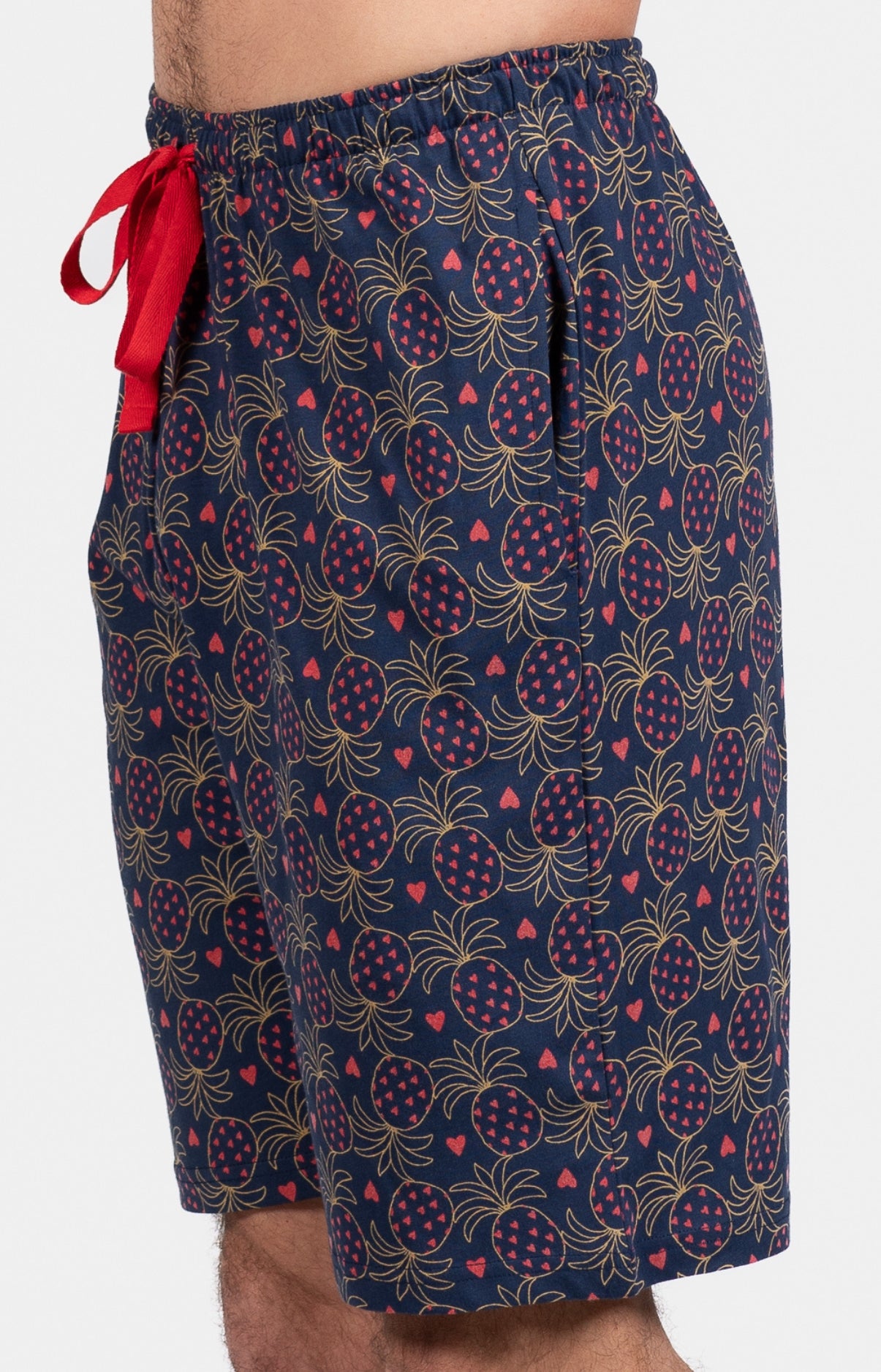 Pyjashort Homme Fruit défendu Marine et Rouge 4