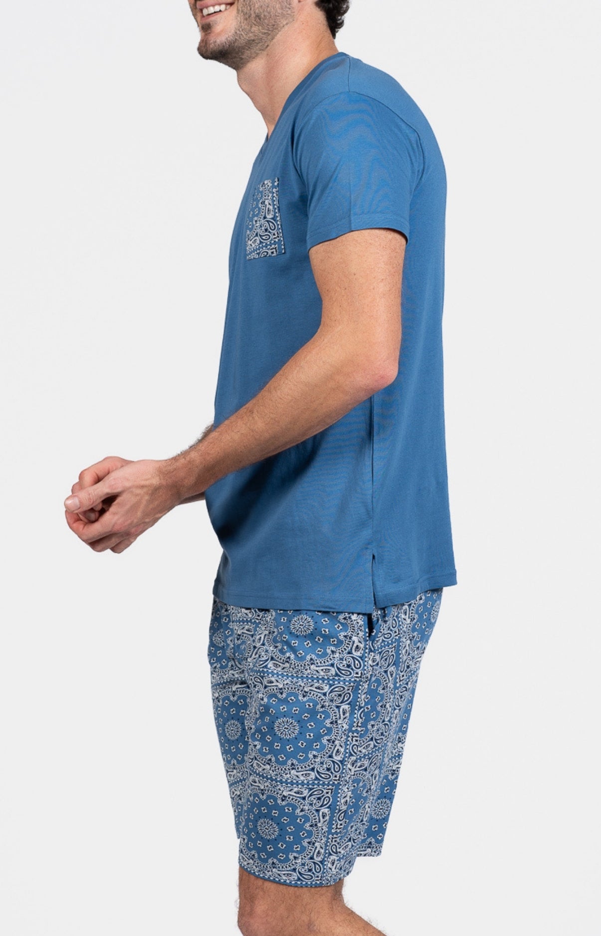 Pyjashort Homme Bandana Bleu 5