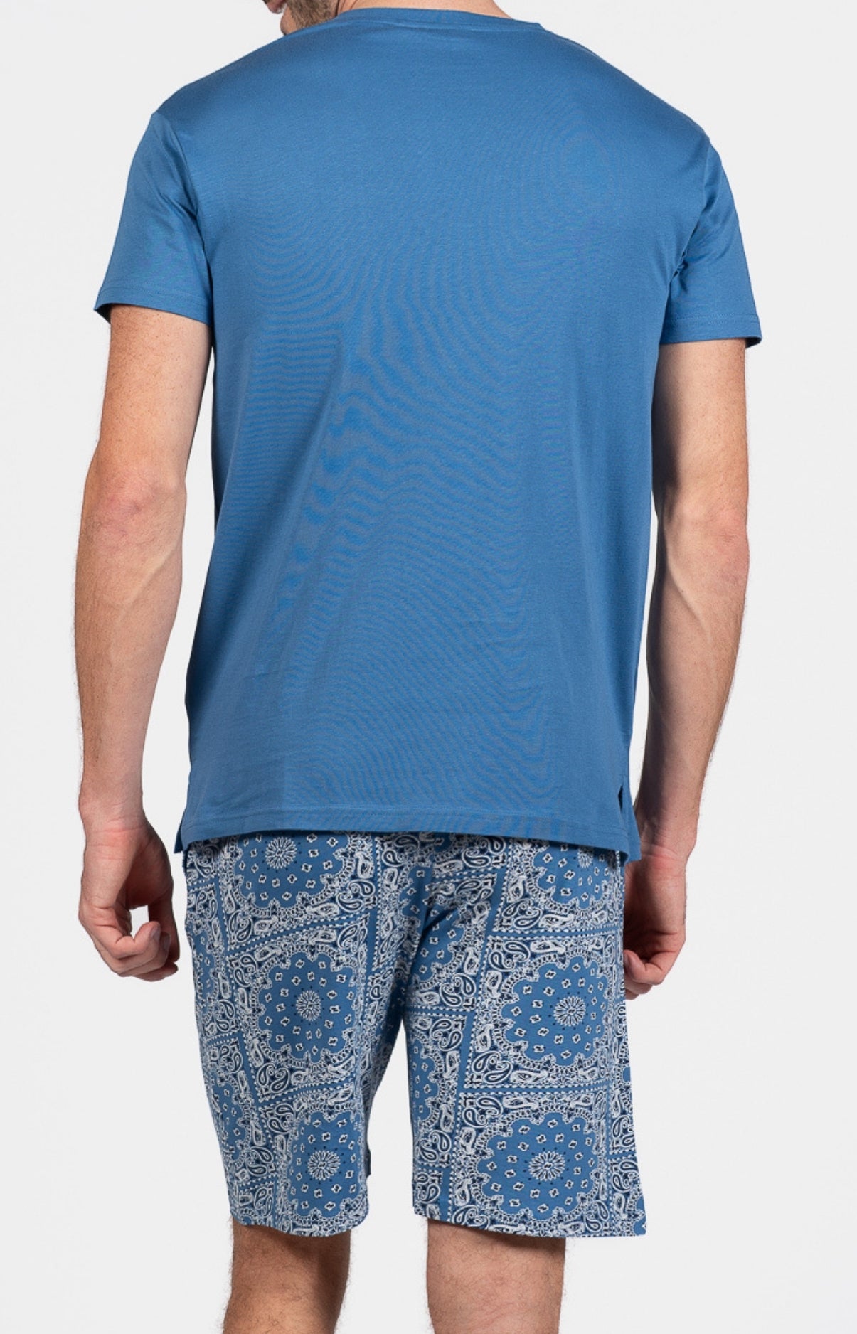 Pyjashort Homme Bandana Bleu 6