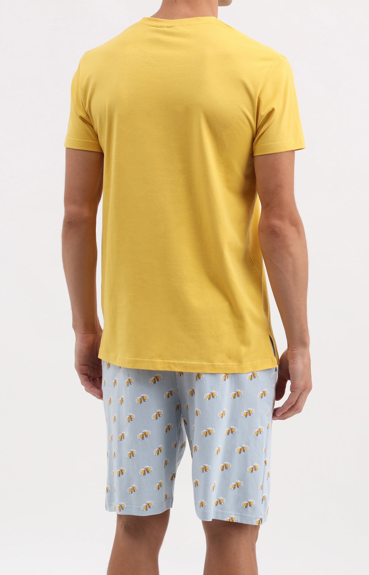 Pyjama Homme Bière sans pression Imprimé broderie chopes de bière 3