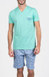 Pyjashort Homme Boat Bleu et Vert 1
