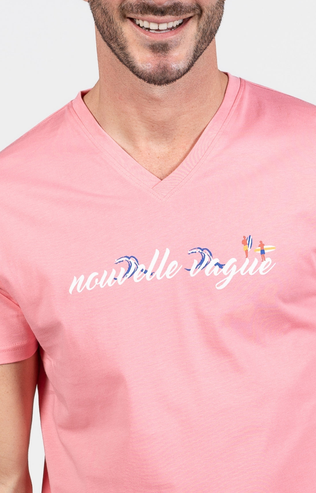 Pyjashort Homme Surf Bleu et Rose 2