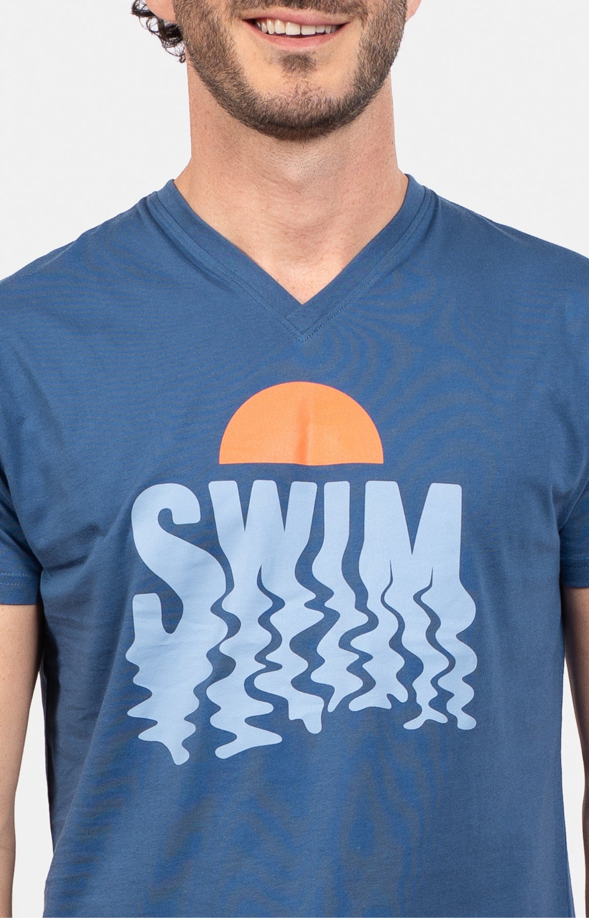 Pyjashort Palmier Bleu Homme 2