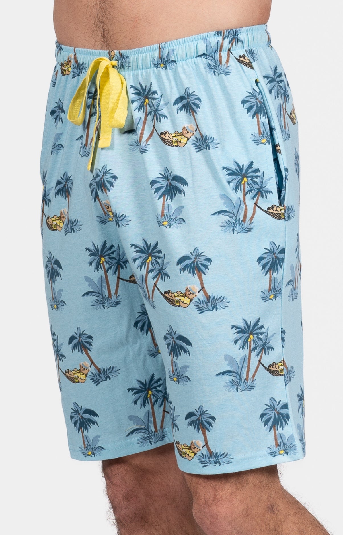 Pyjashort Homme Pas de pression Bleu et Jaune 4