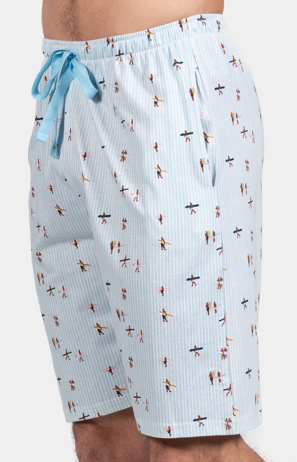 Pyjashort Homme Surf Bleu et Rose 4