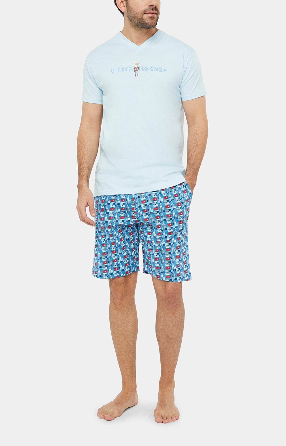 Pyjashort Homme Ustensibles Bleu 1