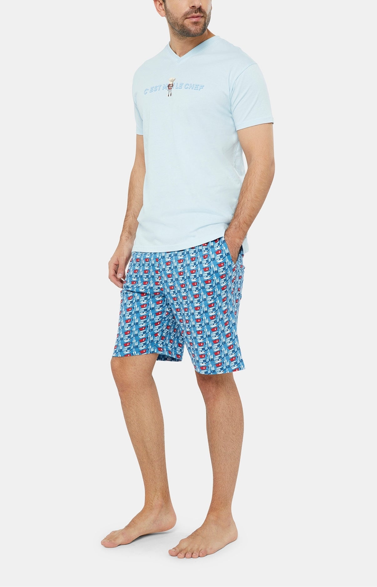 Pyjashort Homme Ustensibles Bleu 4