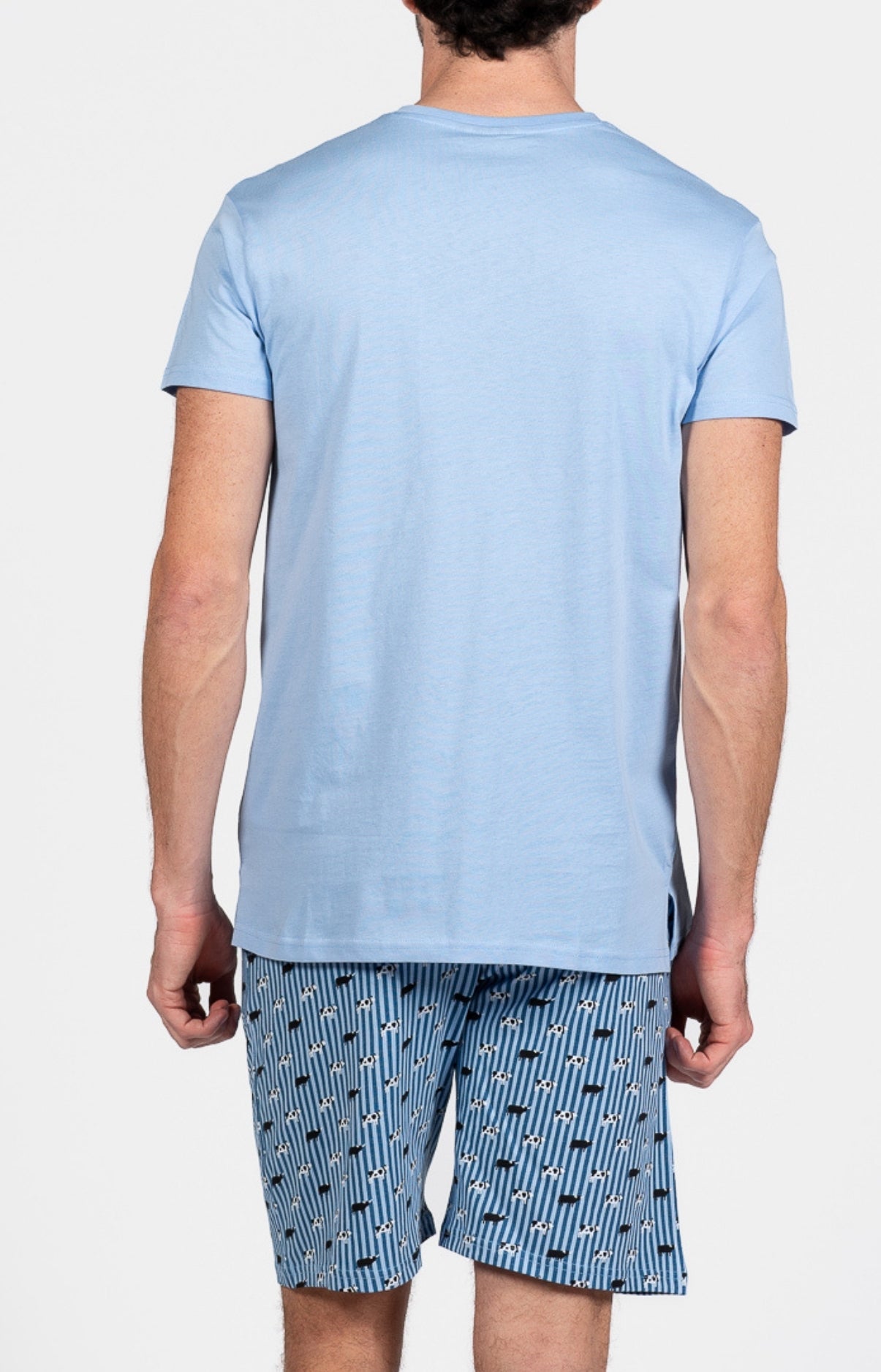 Pyjashort Homme Vache Bleu 6