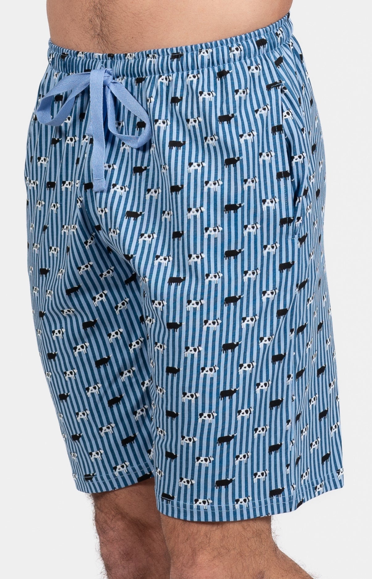 Pyjashort Homme Vache Bleu 4