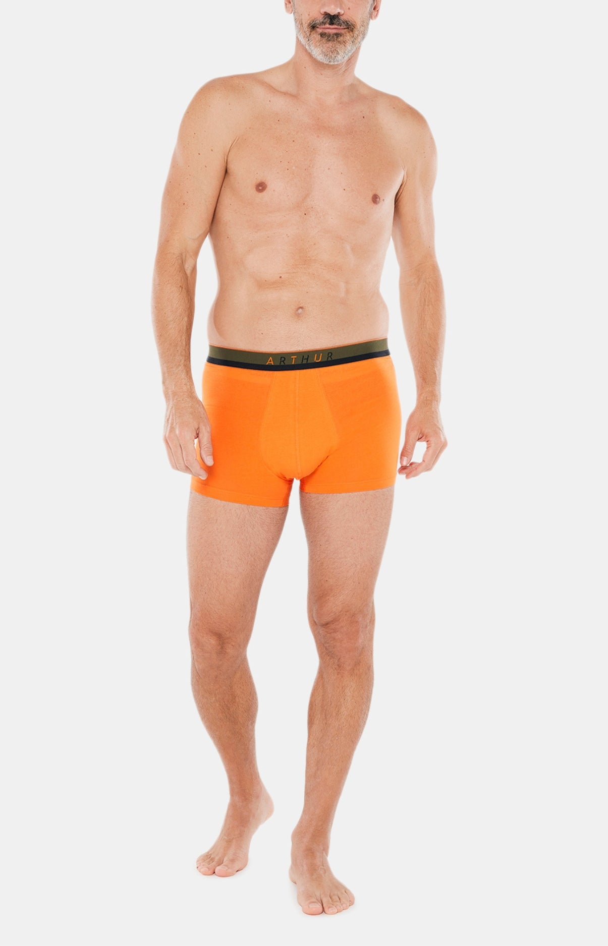 Boxer Slippé Homme Coton Orange 7