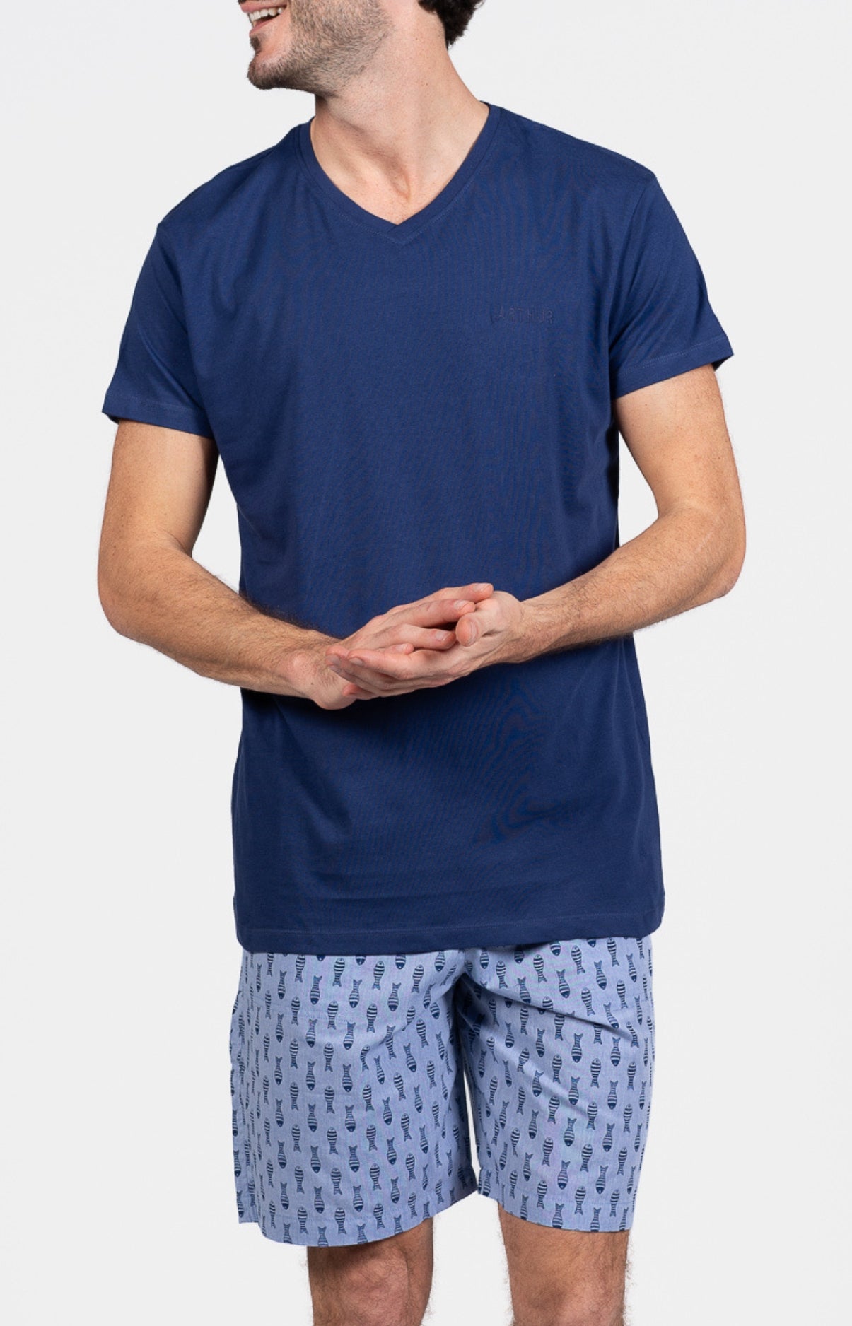 Pyjashort Homme Fish Marine 1