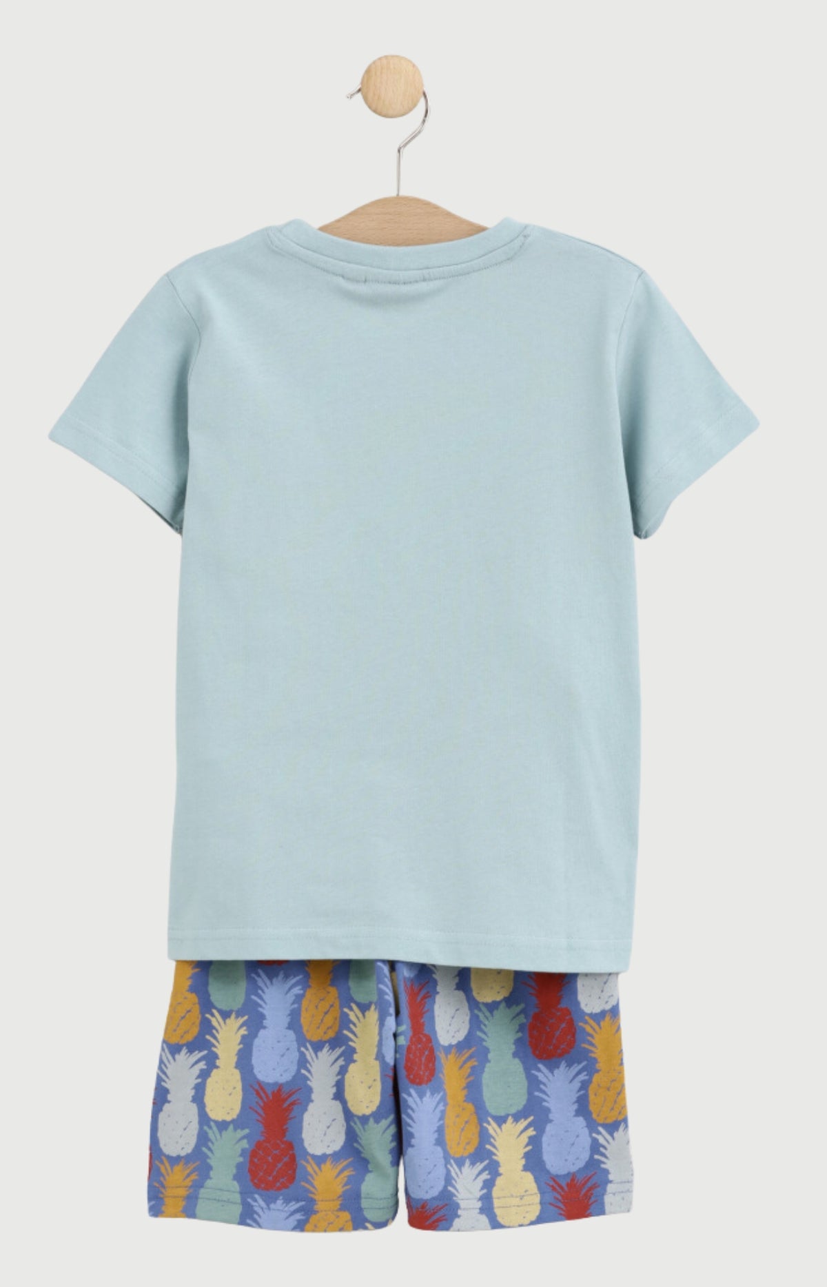 Pyjashort Enfant Ananas du volant en jersey de coton léger 2
