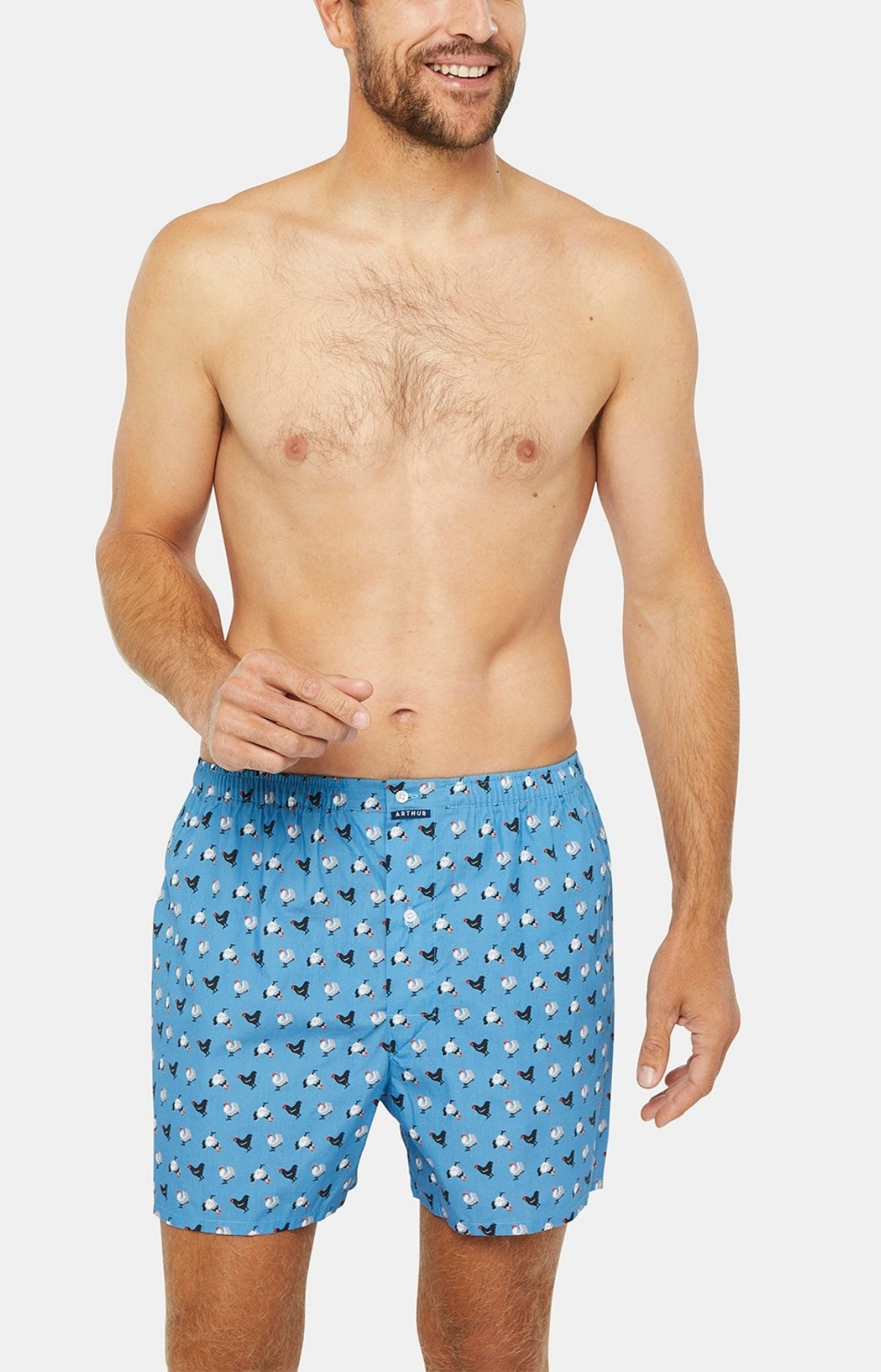Caleçon classique Homme Poule Bleu 1