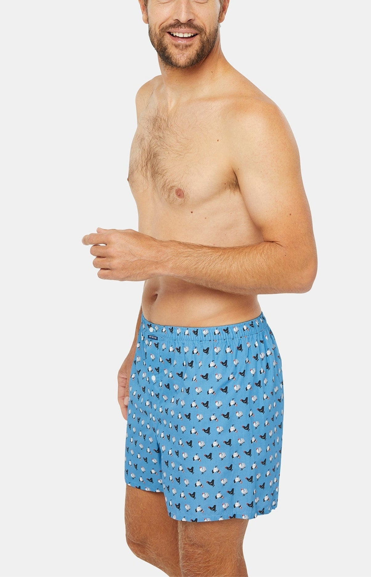Caleçon classique Homme Poule Bleu 4