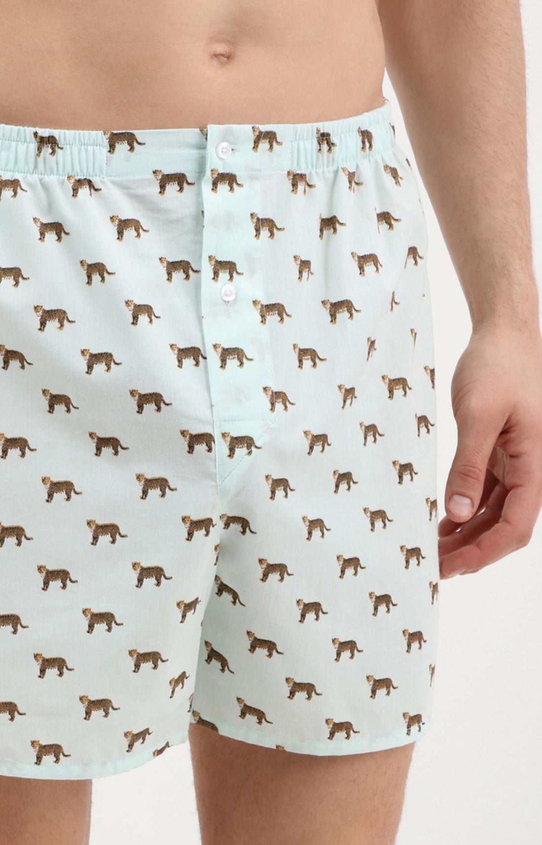 Caleçon homme tigre jungle bleu 1