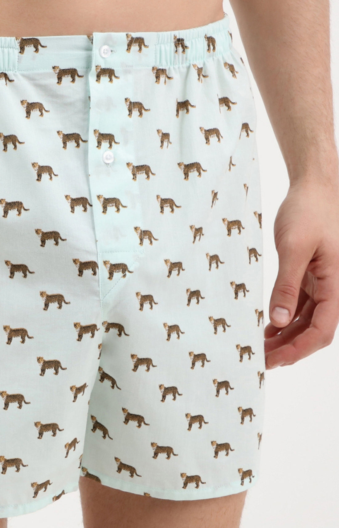 Caleçon homme tigre jungle bleu 2