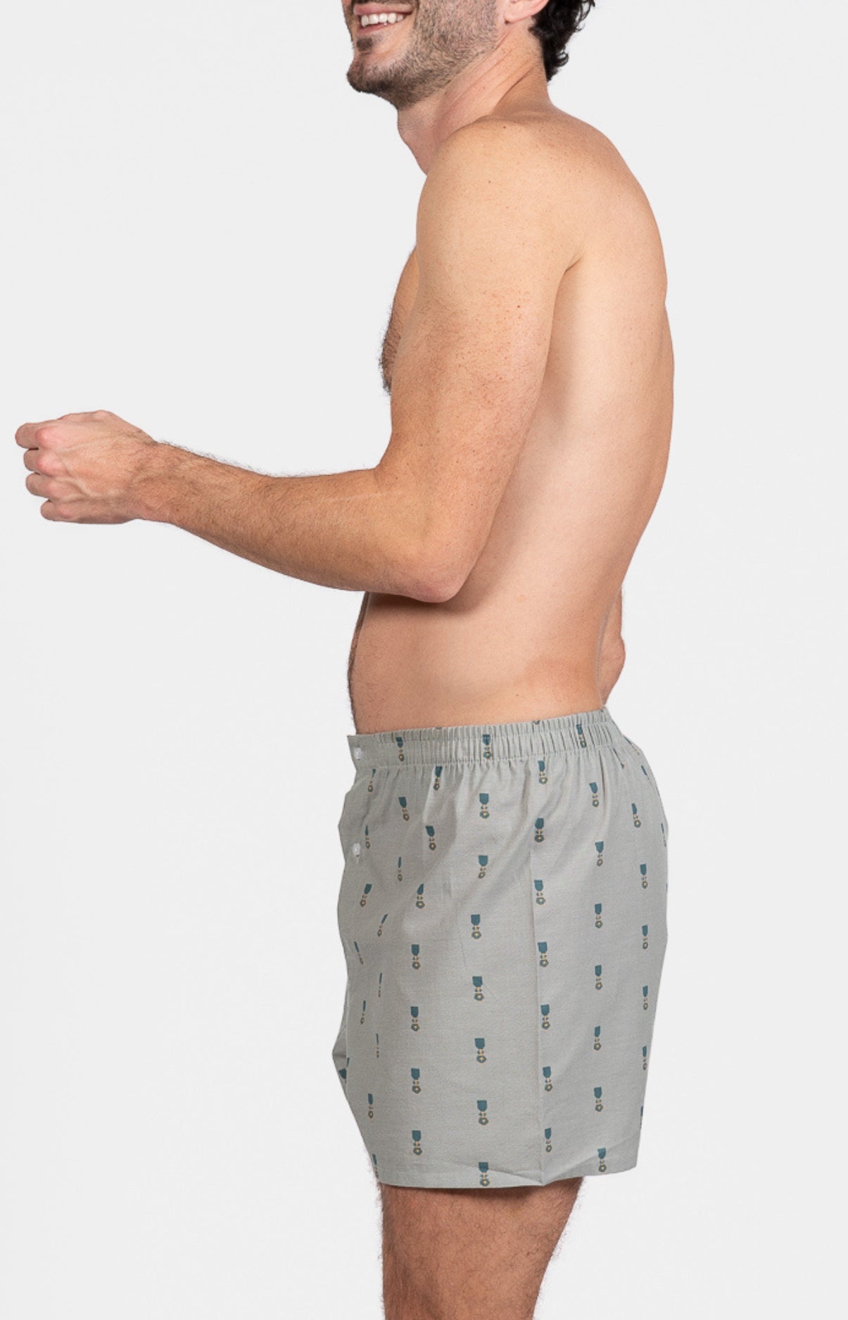 Caleçon classique Homme Médaille dort Vert 4