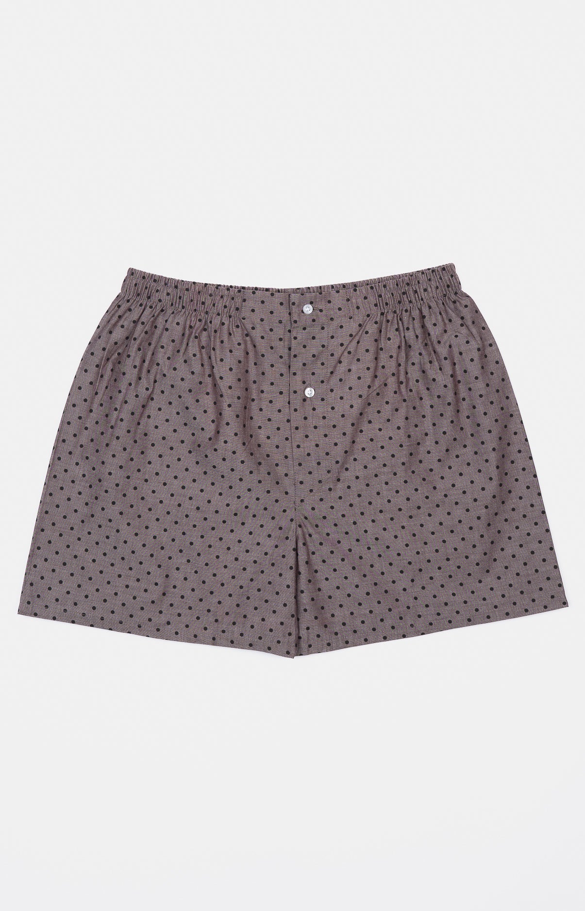 Caleçon classique Homme Pois Chocolat Beige et Marron 3