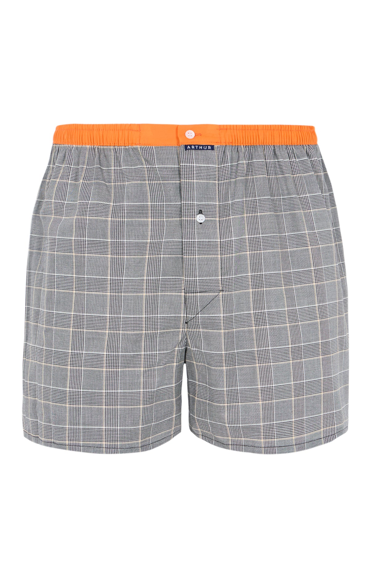 Caleçon à carreaux gris Homme 3