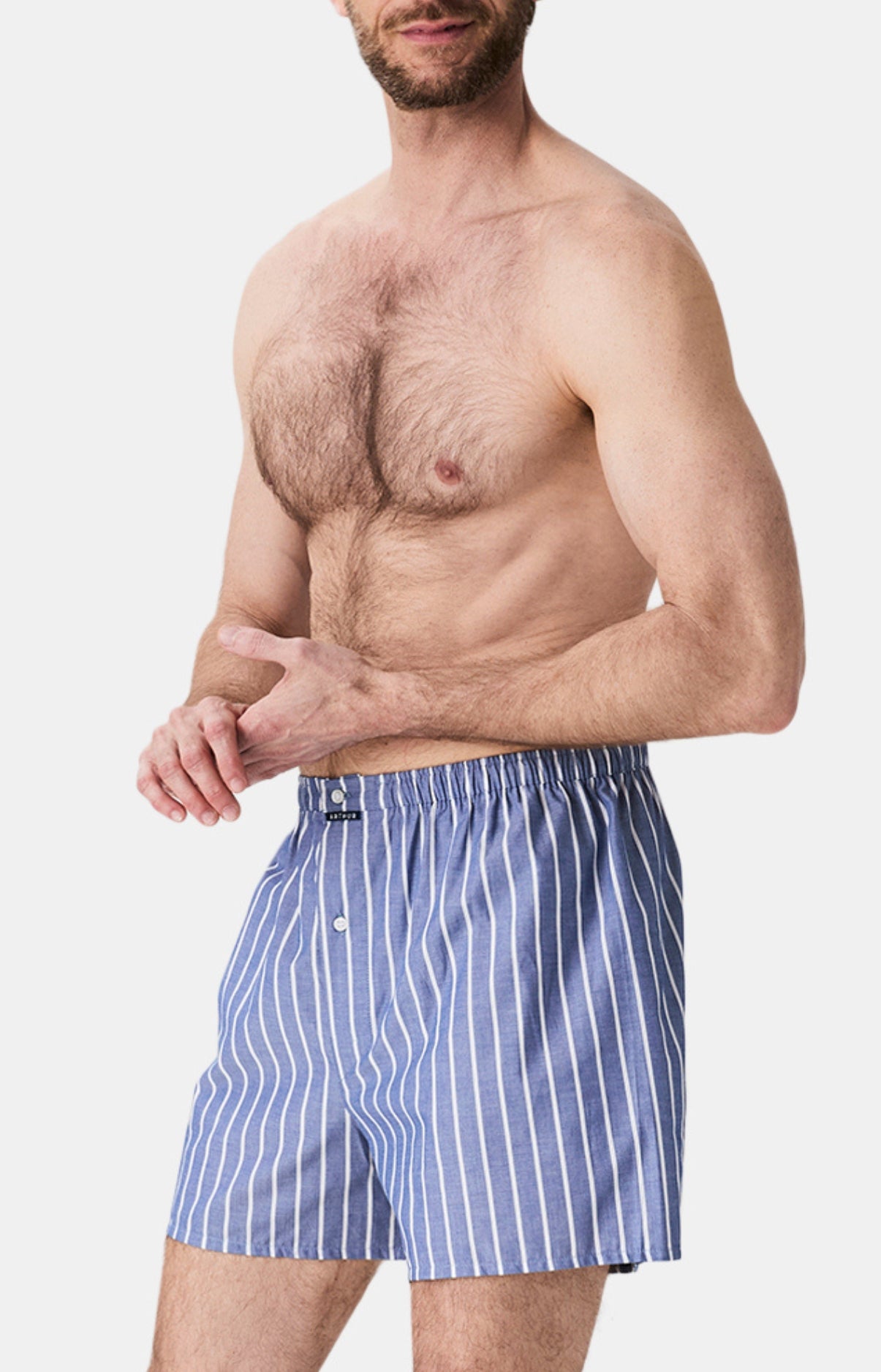 Caleçon à rayures bleu et blanc Homme 5