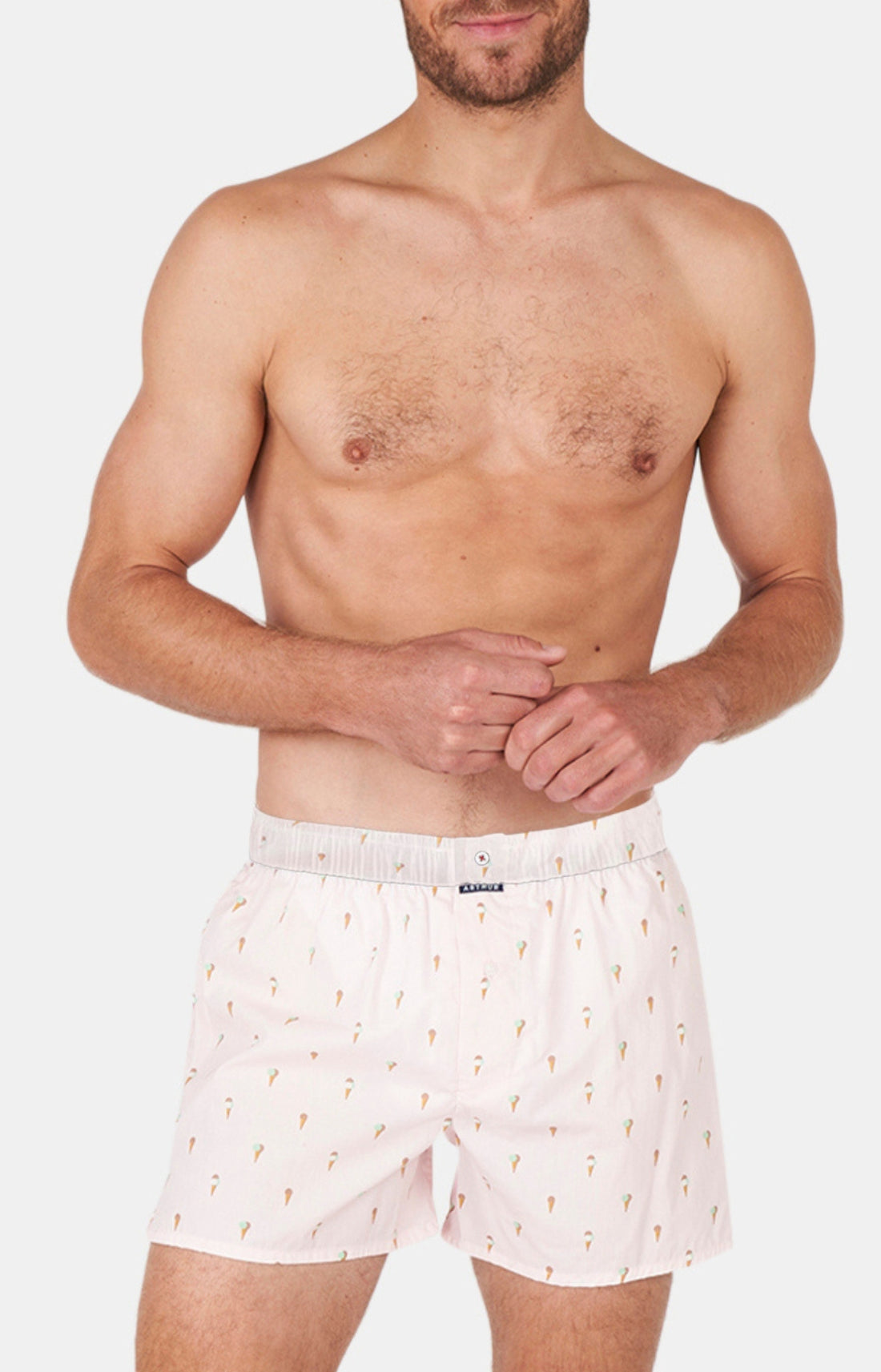 Caleçon homme glace été rose clair 1