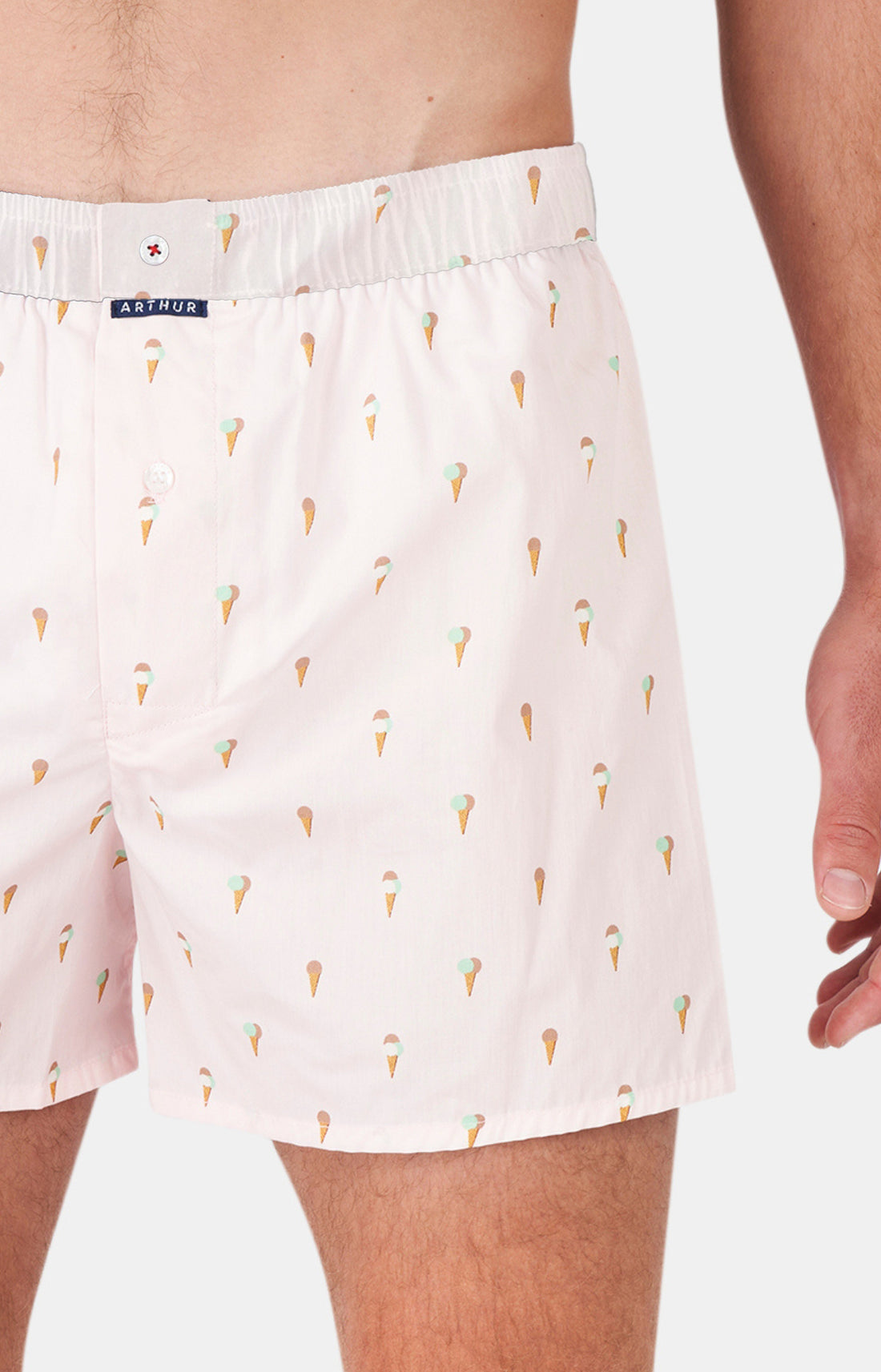 Caleçon homme glace été rose clair 2