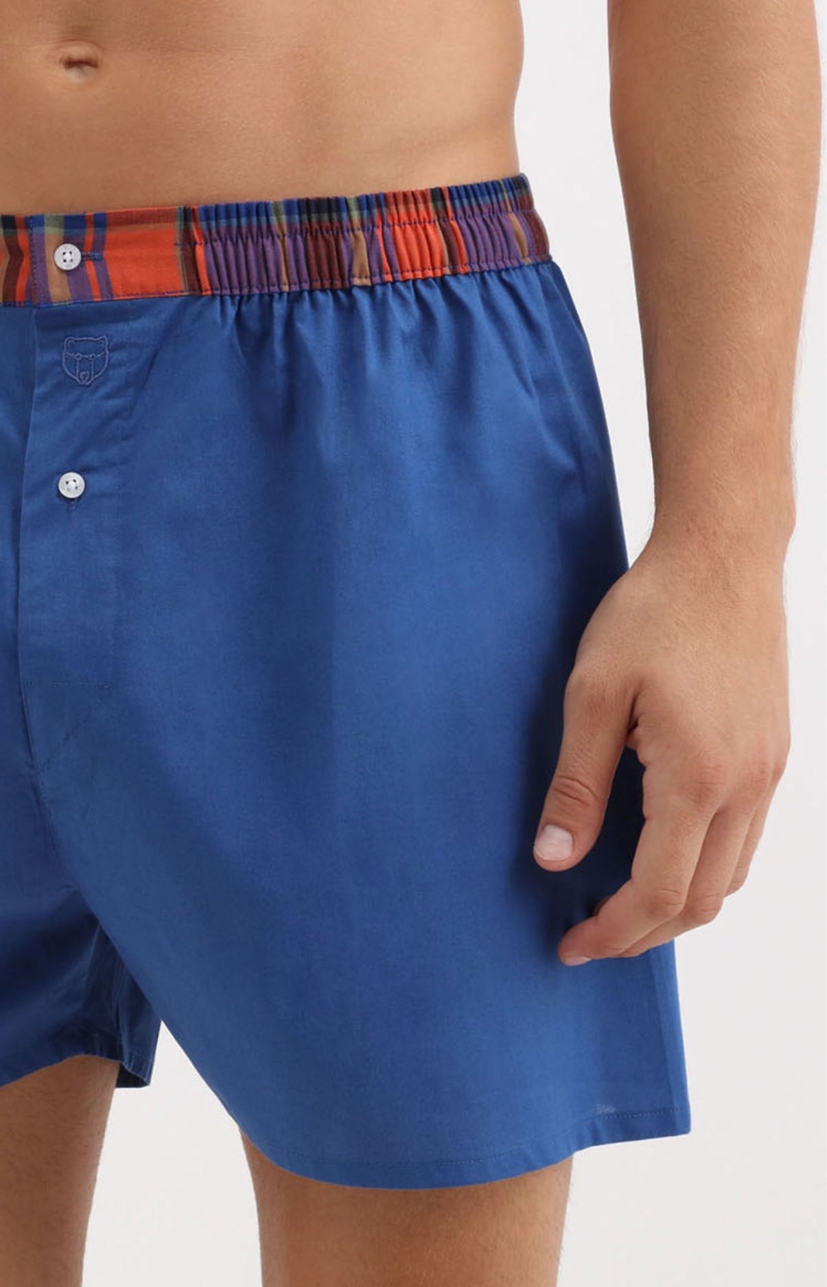 Caleçon homme uni bleu roi 1