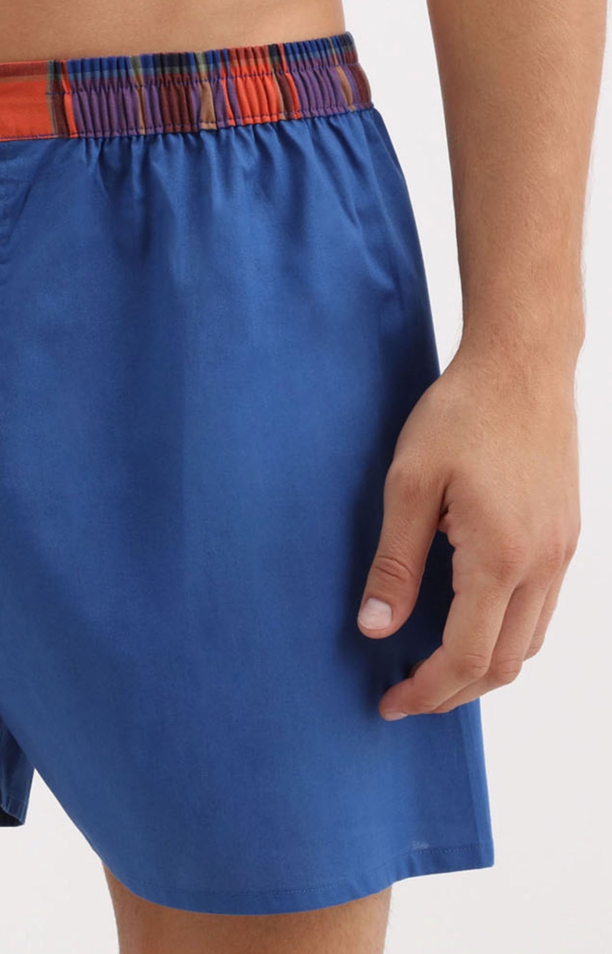 Caleçon homme uni bleu roi 2