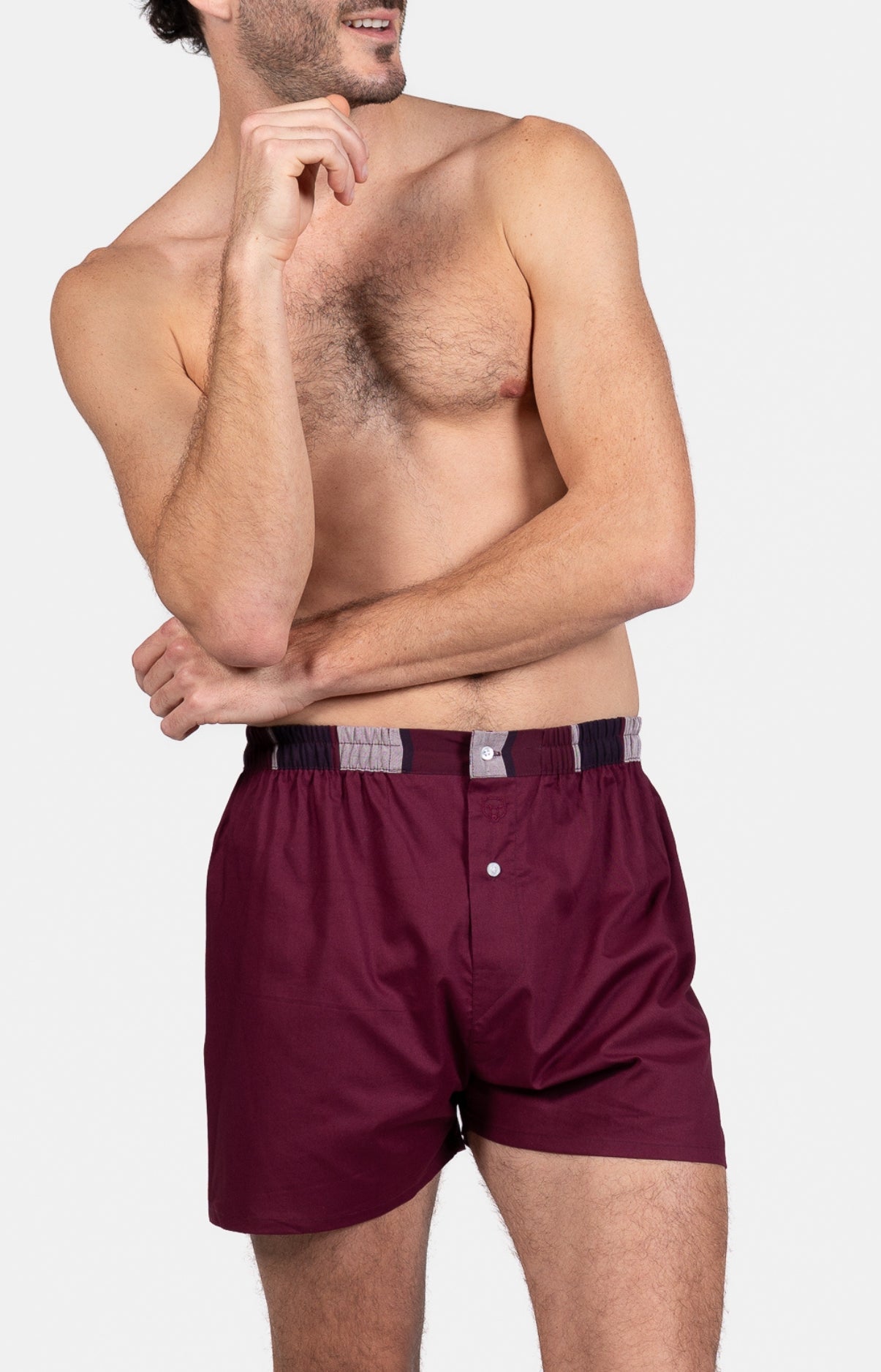 Caleçon classique Homme Violet et Bordeaux 1