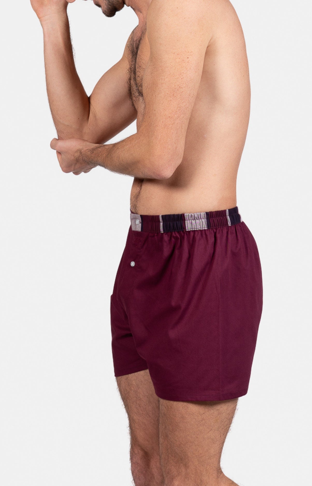 Caleçon classique Homme Violet et Bordeaux 4