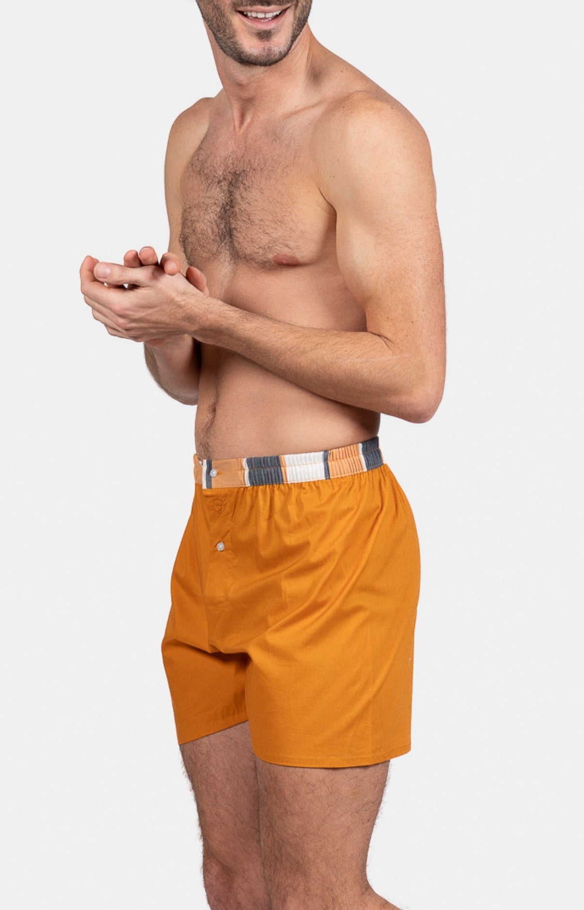 Caleçon classique Homme Jaune 4