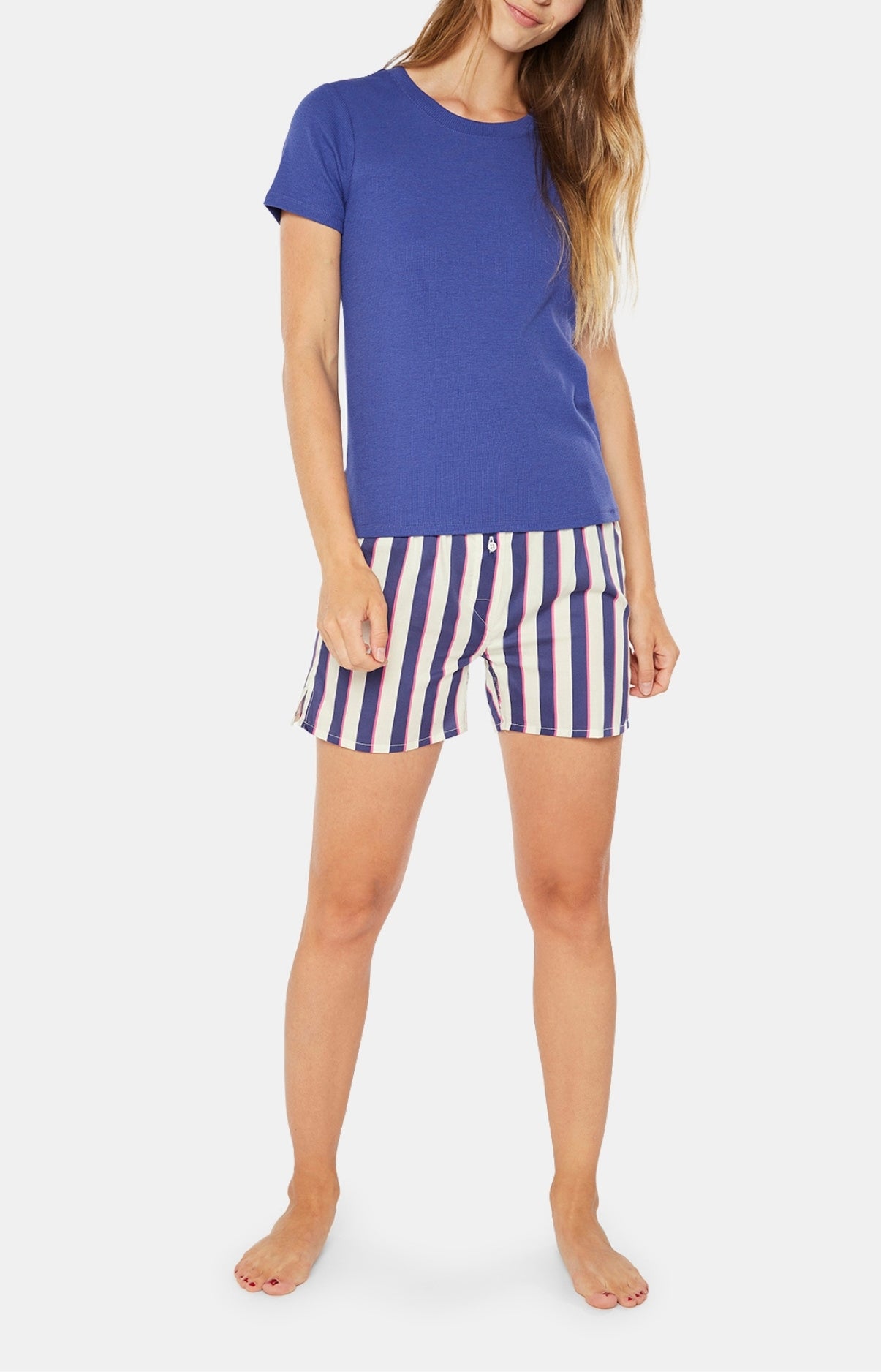Tee-shirt Femme manches courtes Bleu 7