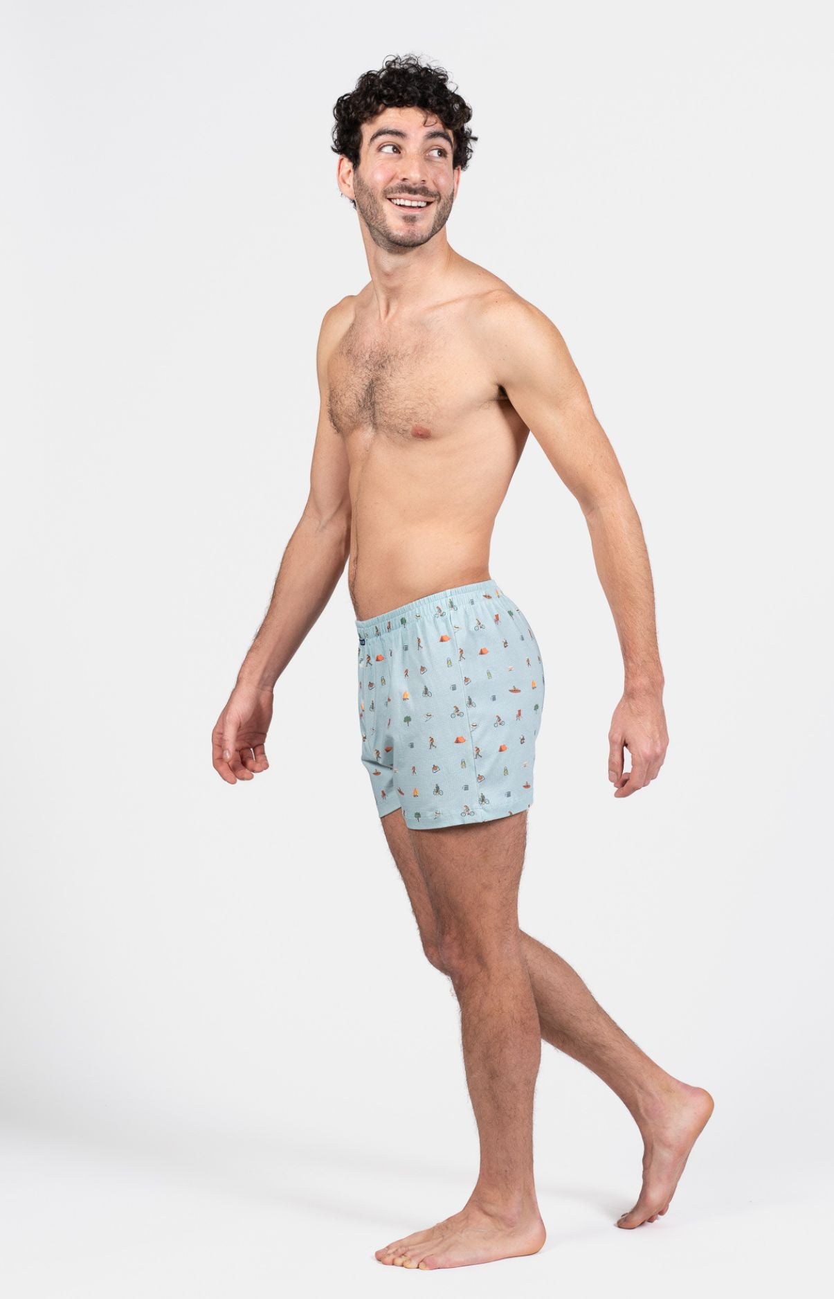 Caleçon de nuit Homme Camping Bleu 4