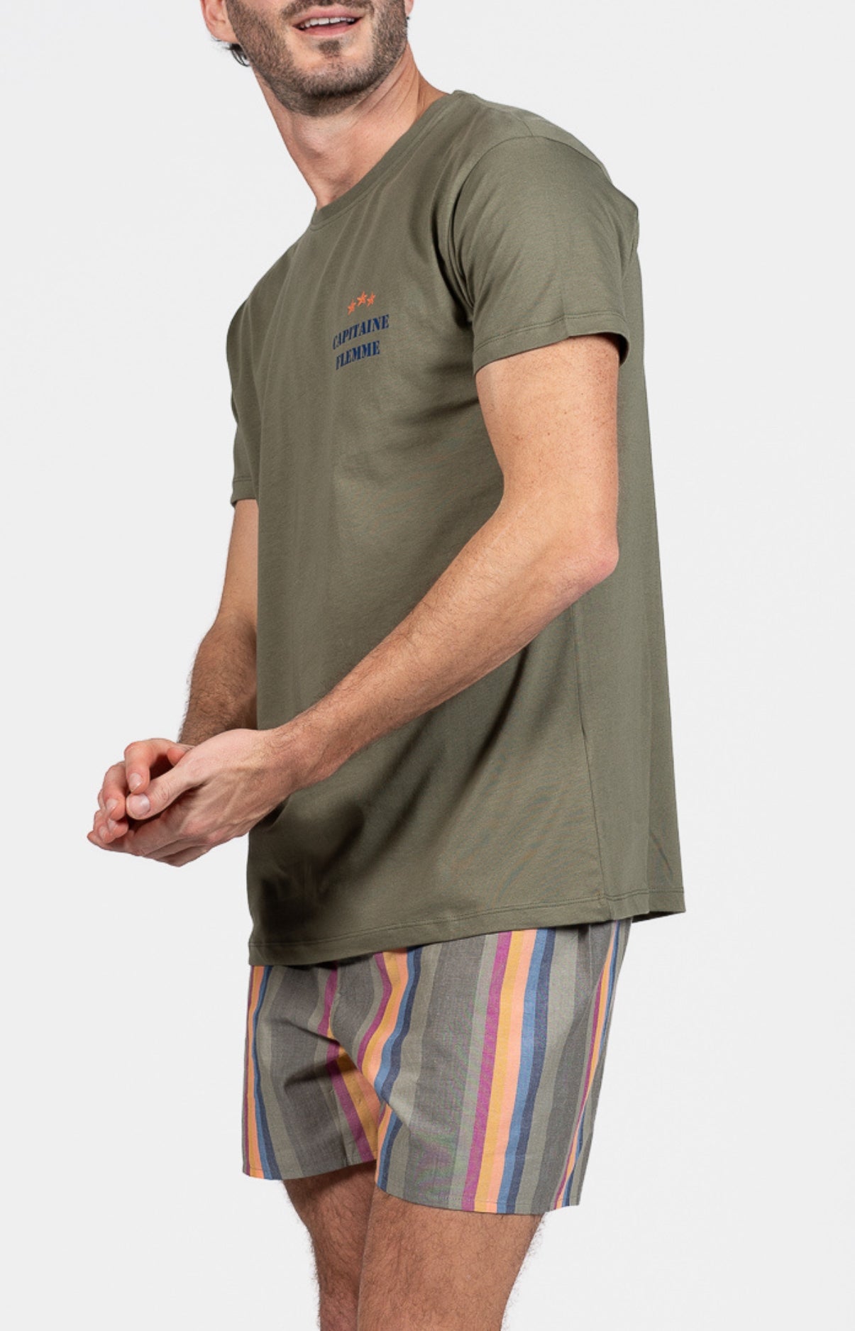 Pyjama court Pyjaméricain Homme Corlys Vert 4