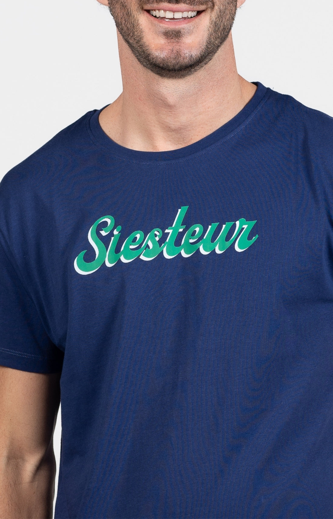 Pyjama court Pyjaméricain Homme Hugh Bleu et Marine 2