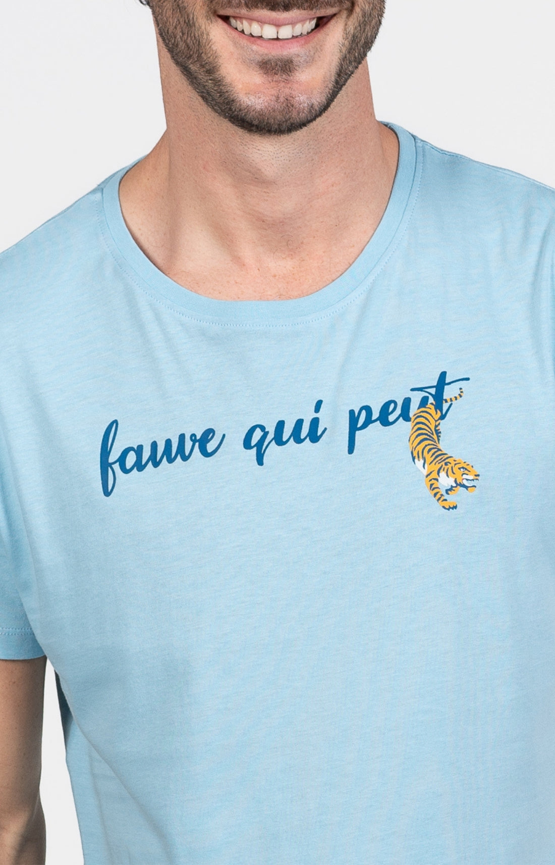 Pyjama court Pyjaméricain Homme Lanae Bleu et Jaune 2