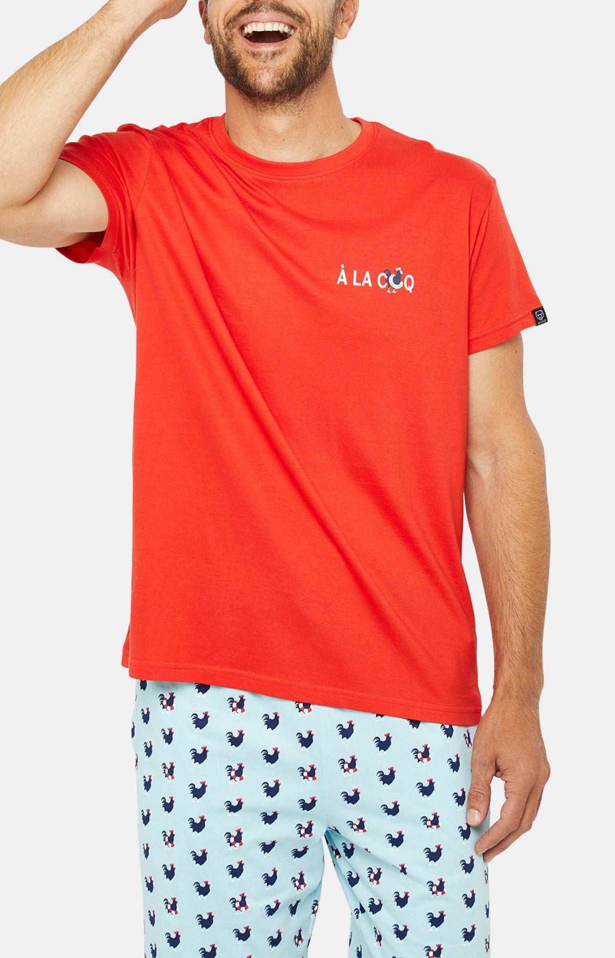 Pyjashort Homme Coq Bleu 2
