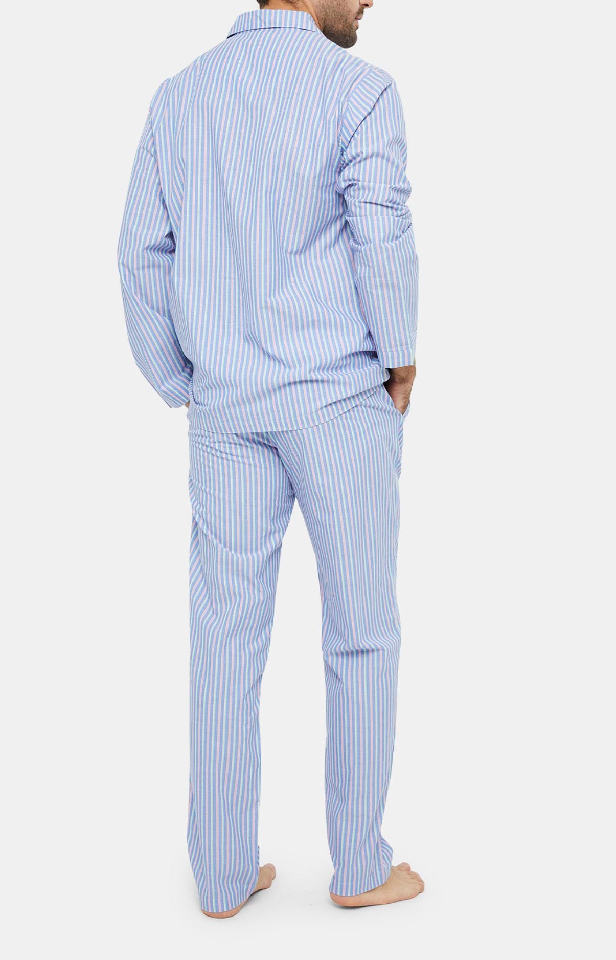 Pyjama long boutonné Homme Riverside Multicolore 4
