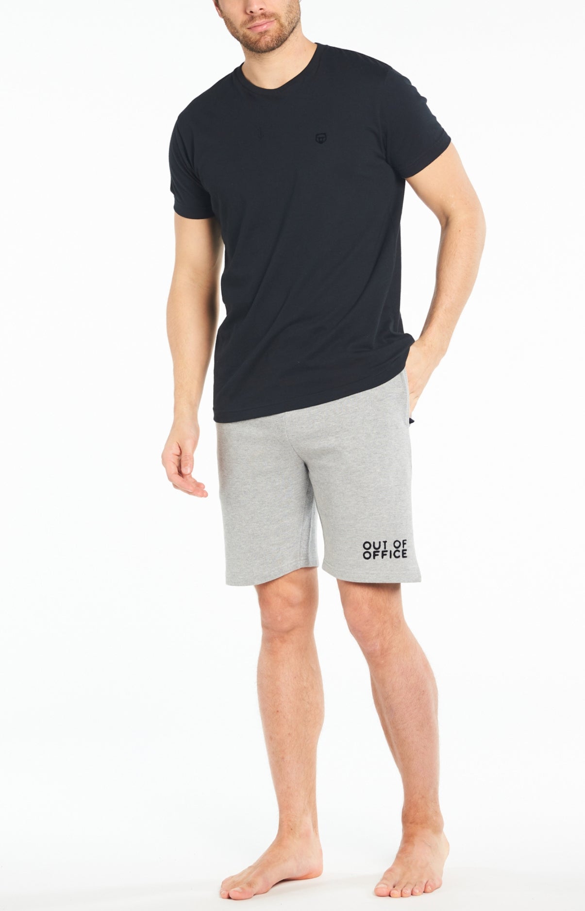 Short Homme Uni Gris 4