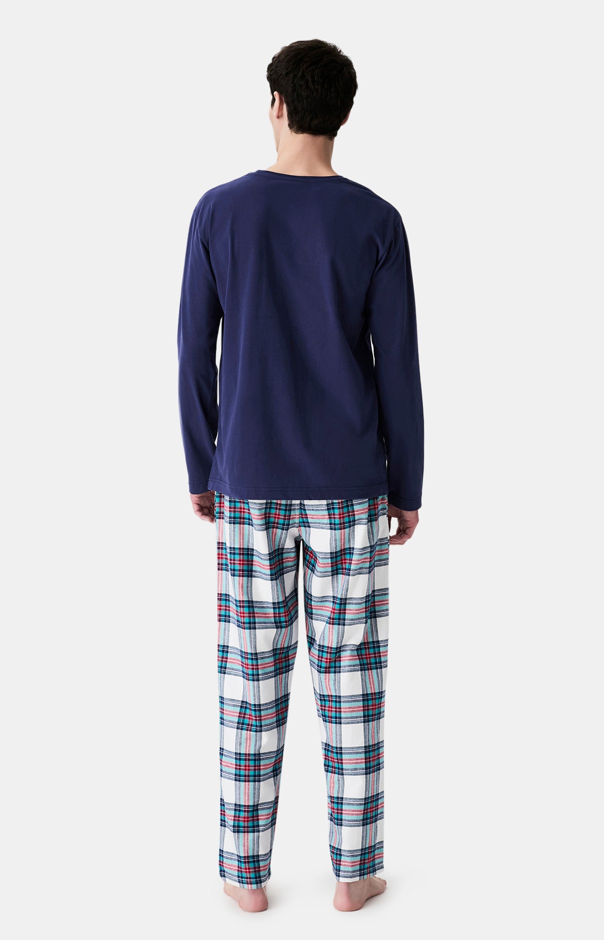 Pyjama marine logan tartan Homme 8