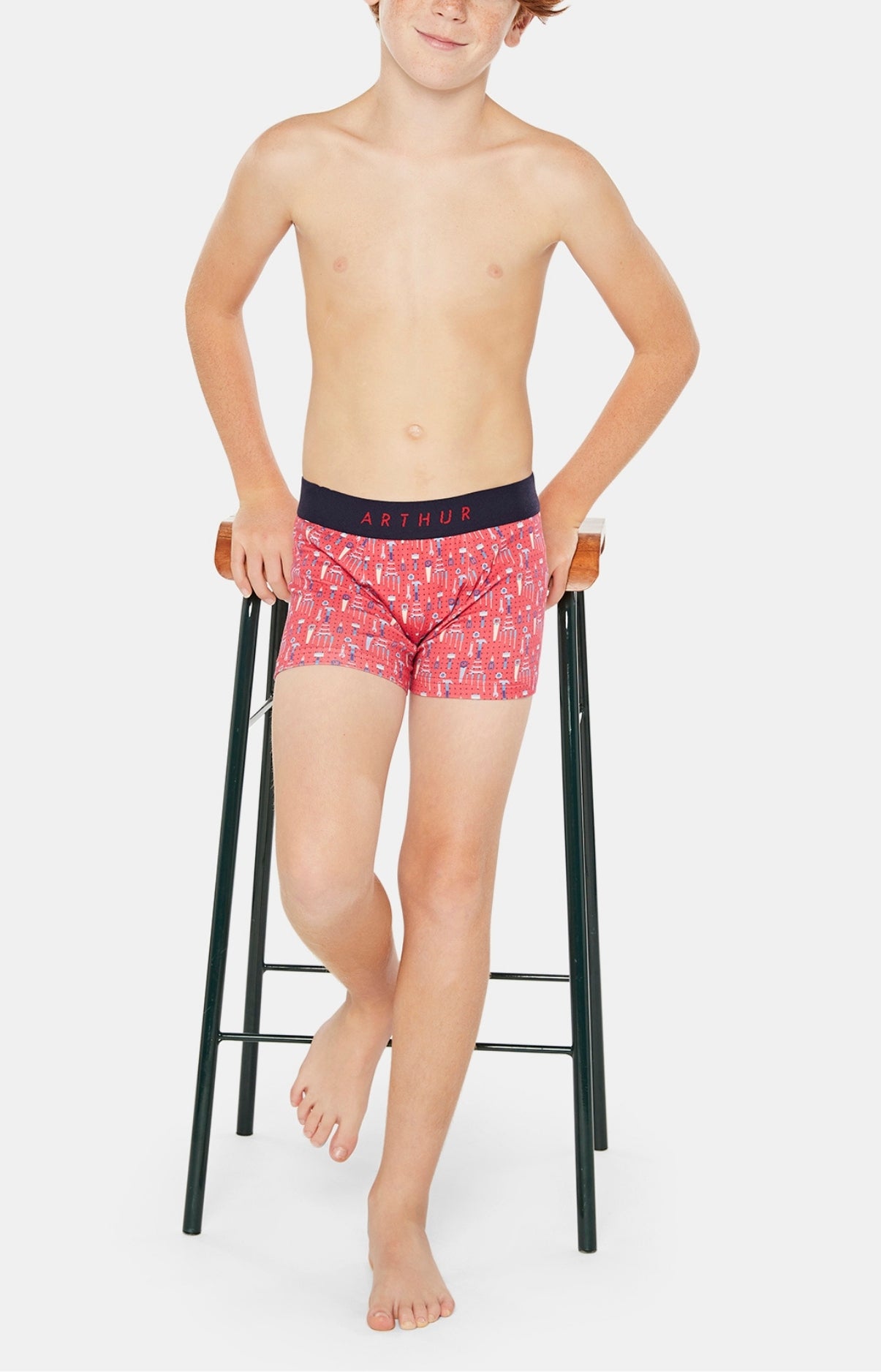 Boxer Enfant Bricolage Rouge 2