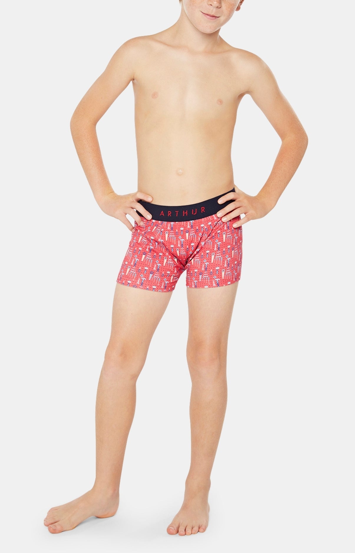 Boxer Enfant Bricolage Rouge 1