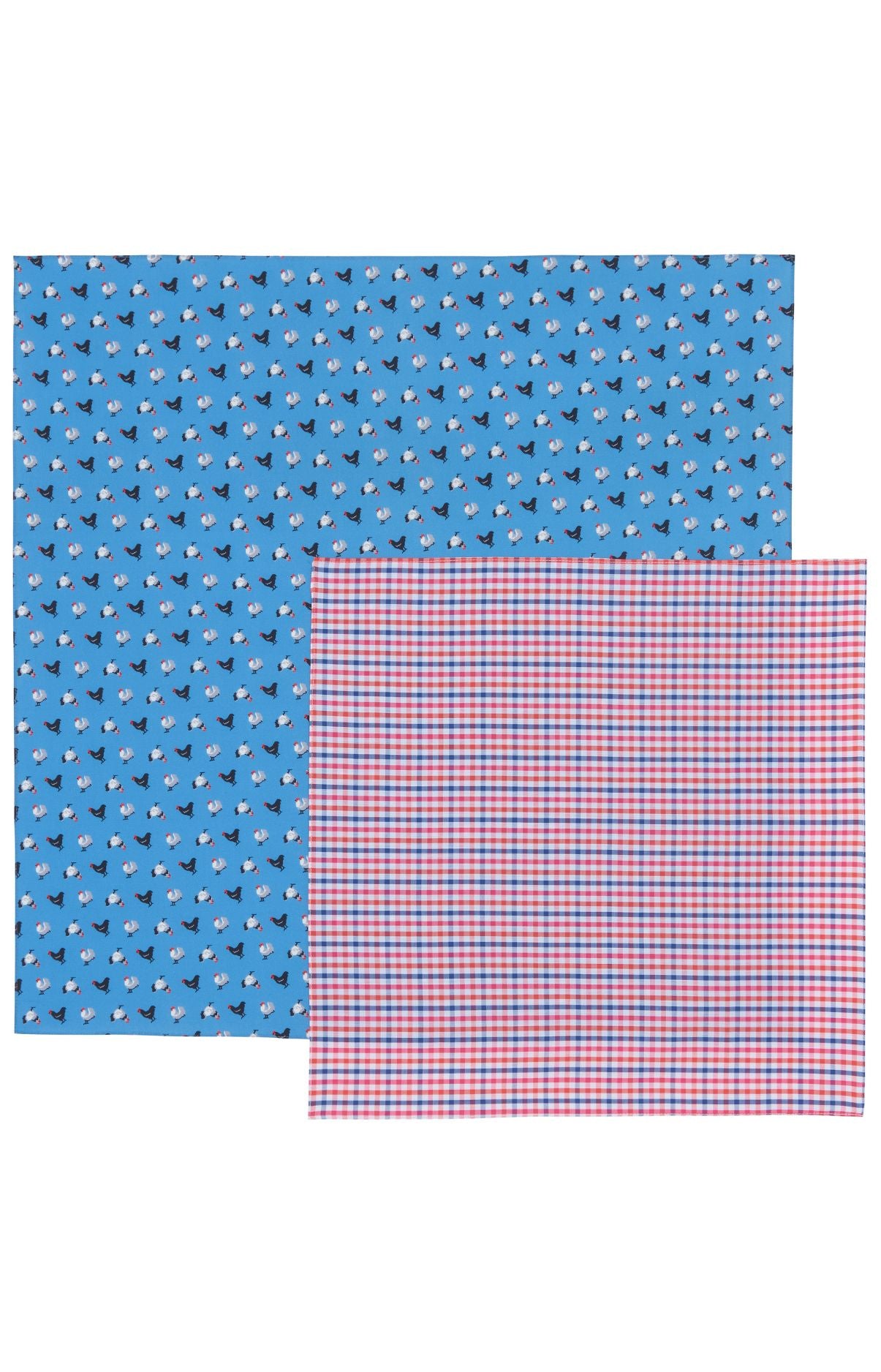 Furoshiki Accessoire Carreaux & Poules Rouge 3