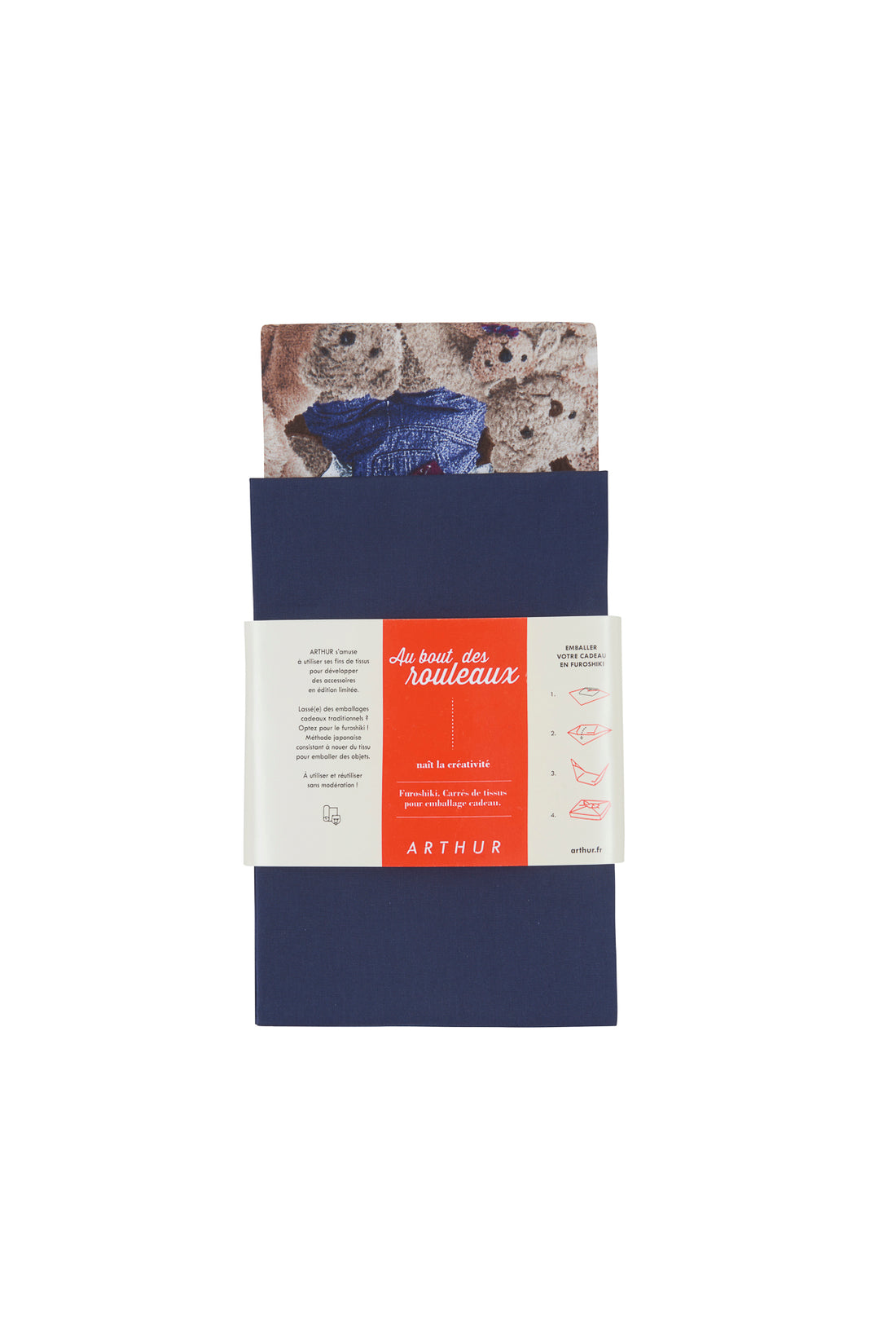 Furoshiki Accessoire Uni & Teddy Beige et Marron 2