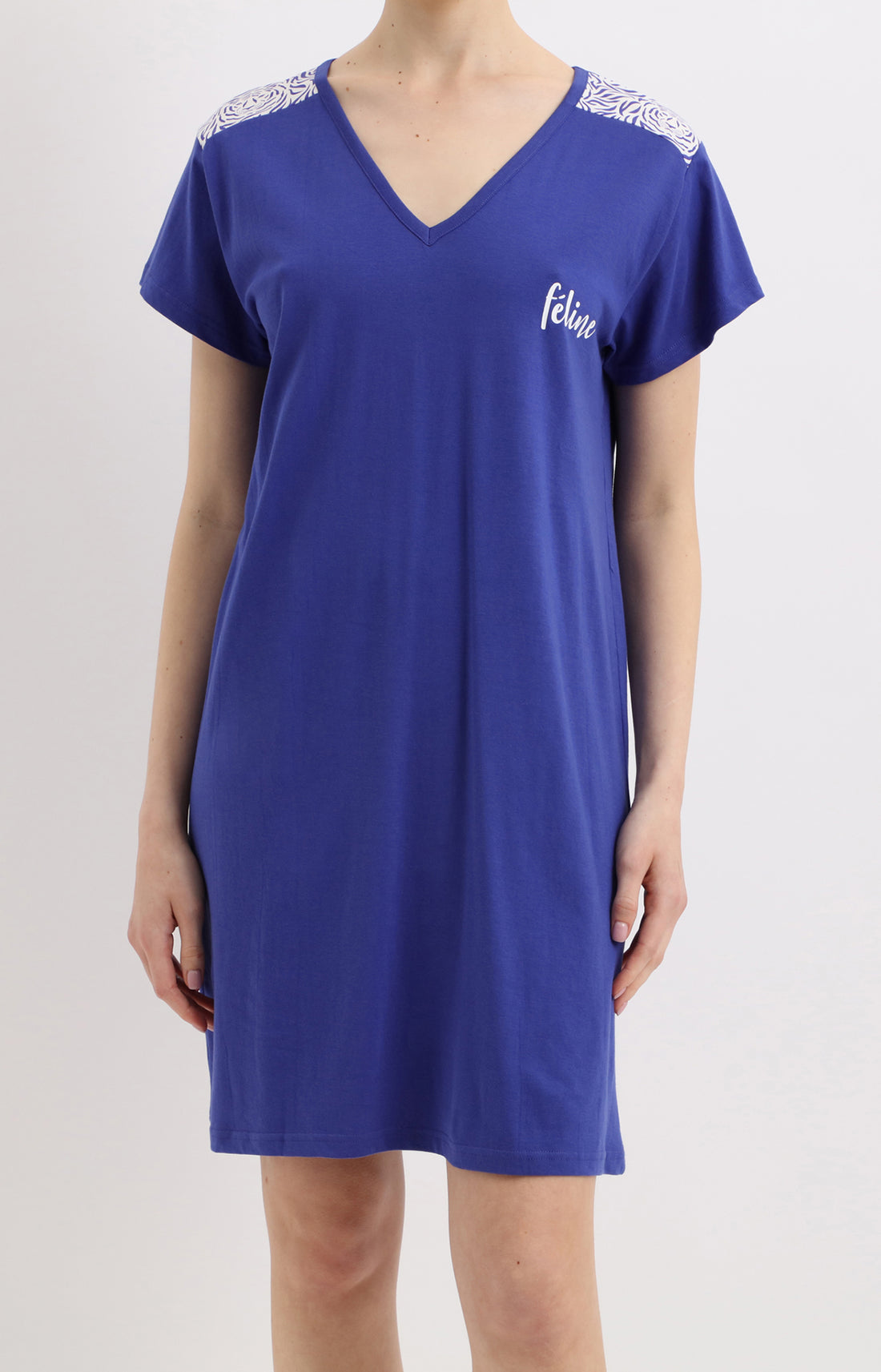 Chemise de nuit Bleu Tigre Femme 1