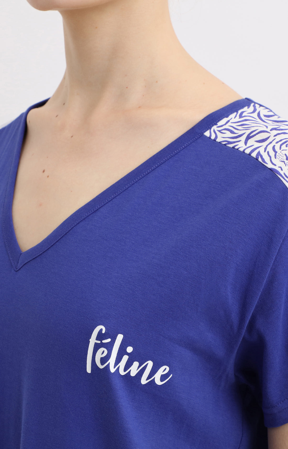 Chemise de nuit Bleu Tigre Femme 2