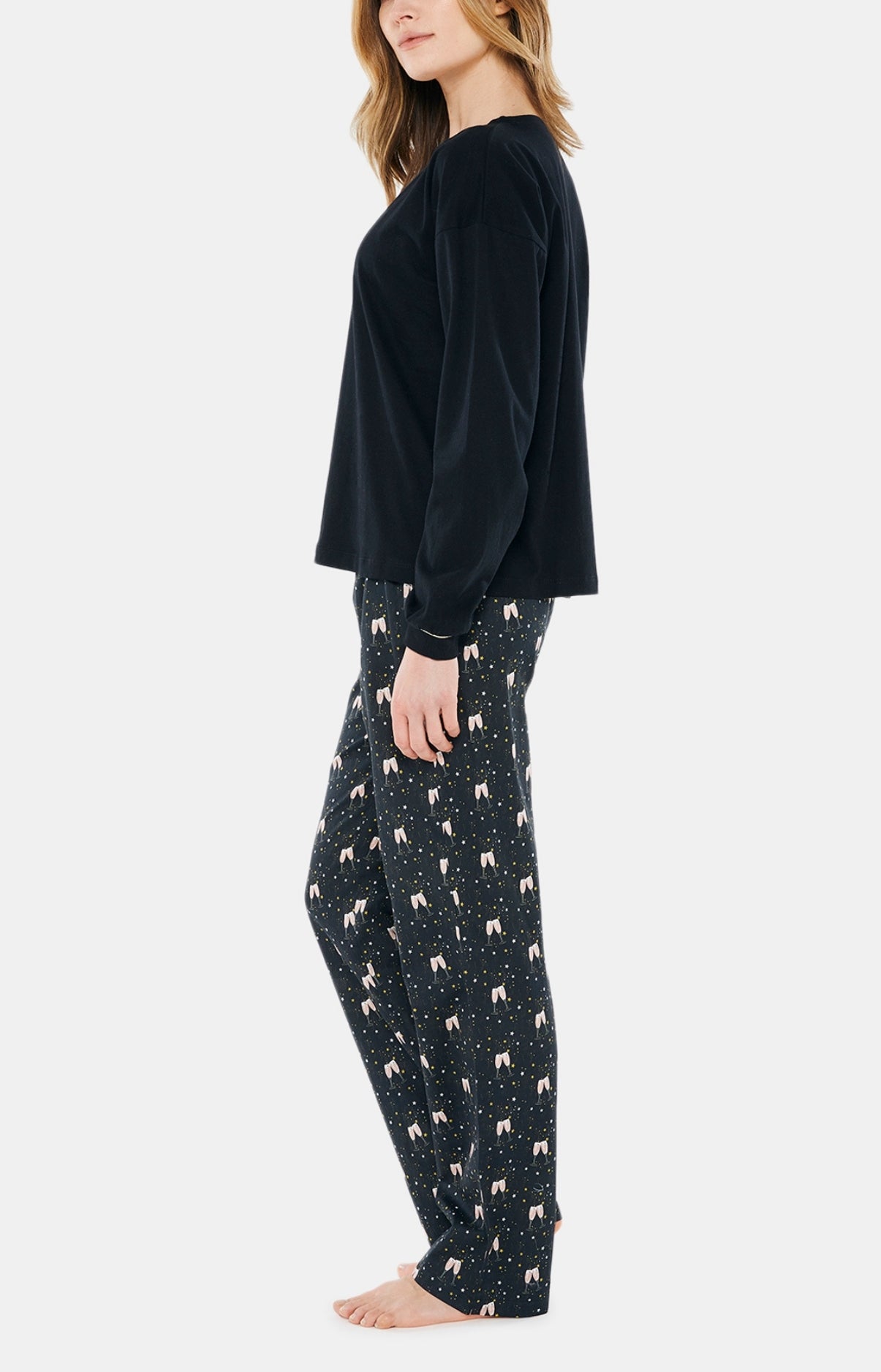 Pyjama long Femme Pétillante Noir 2