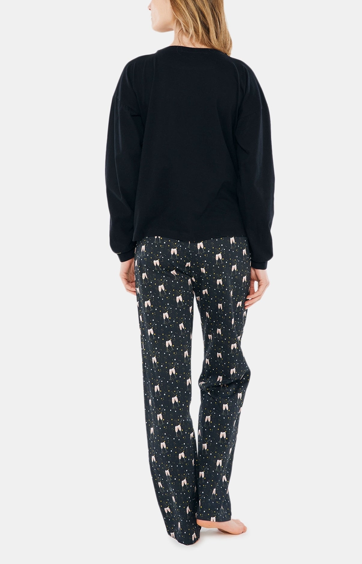 Pyjama long Femme Pétillante Noir 4